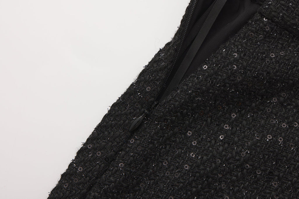 Black Woven Halter Top & Dress