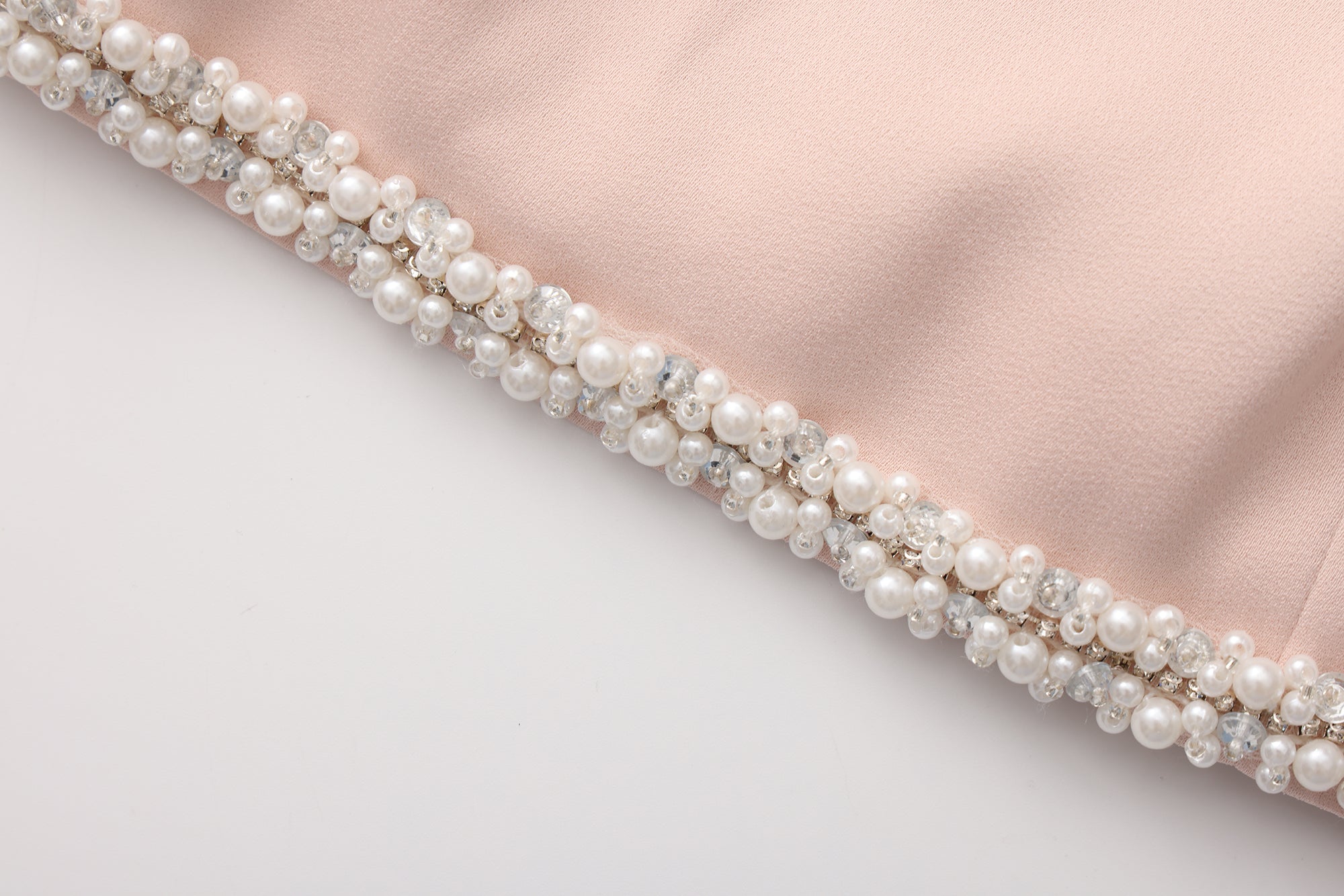 Pink Beaded Halter Cropped Top