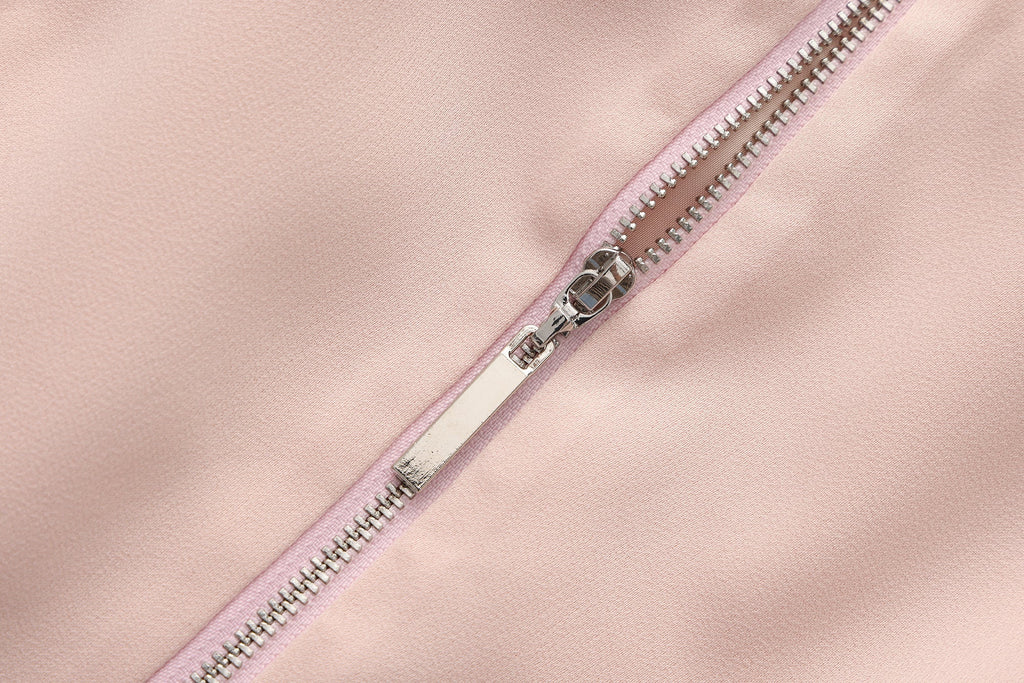 Pink Beaded Halter Cropped Top