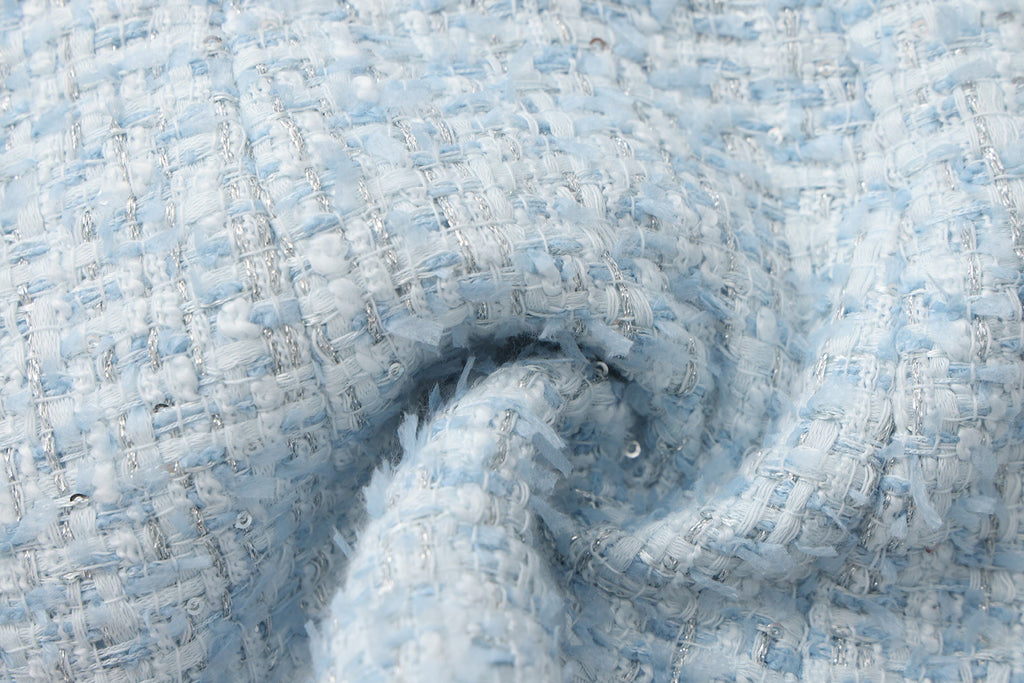 Blue Bow-Detailed Sleeveless Fitted Top