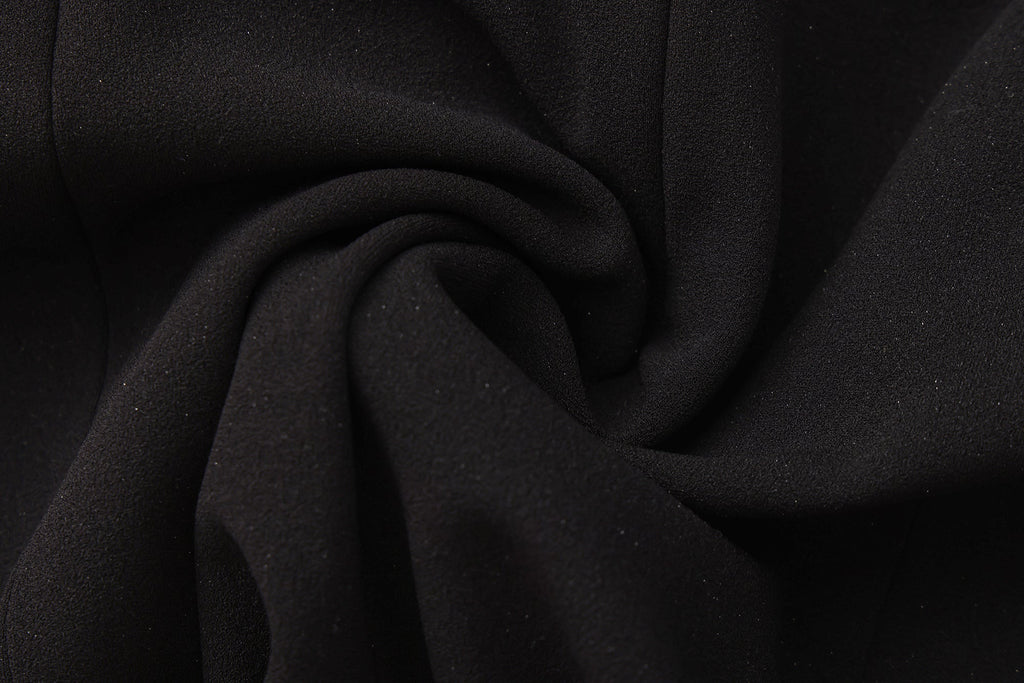 Black Bow Collared Waist-Cinching Dress