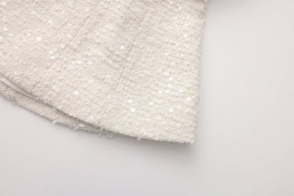 White Bow-Detailed Sleeveless Fitted Top