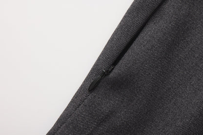 Gray Collar-Patchwork Dress
