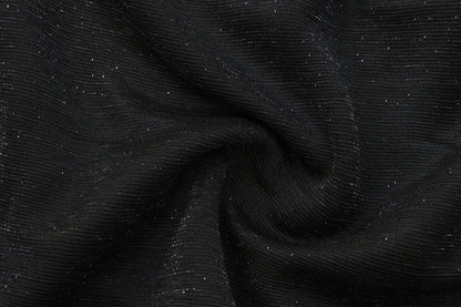Black Bbeaded Mock-Neck False Two-Piece Top