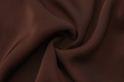 Brown Satin Ribbon Shirt