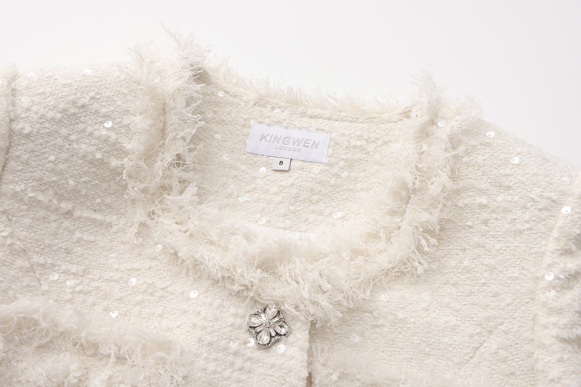 White Long Tweed Jacket