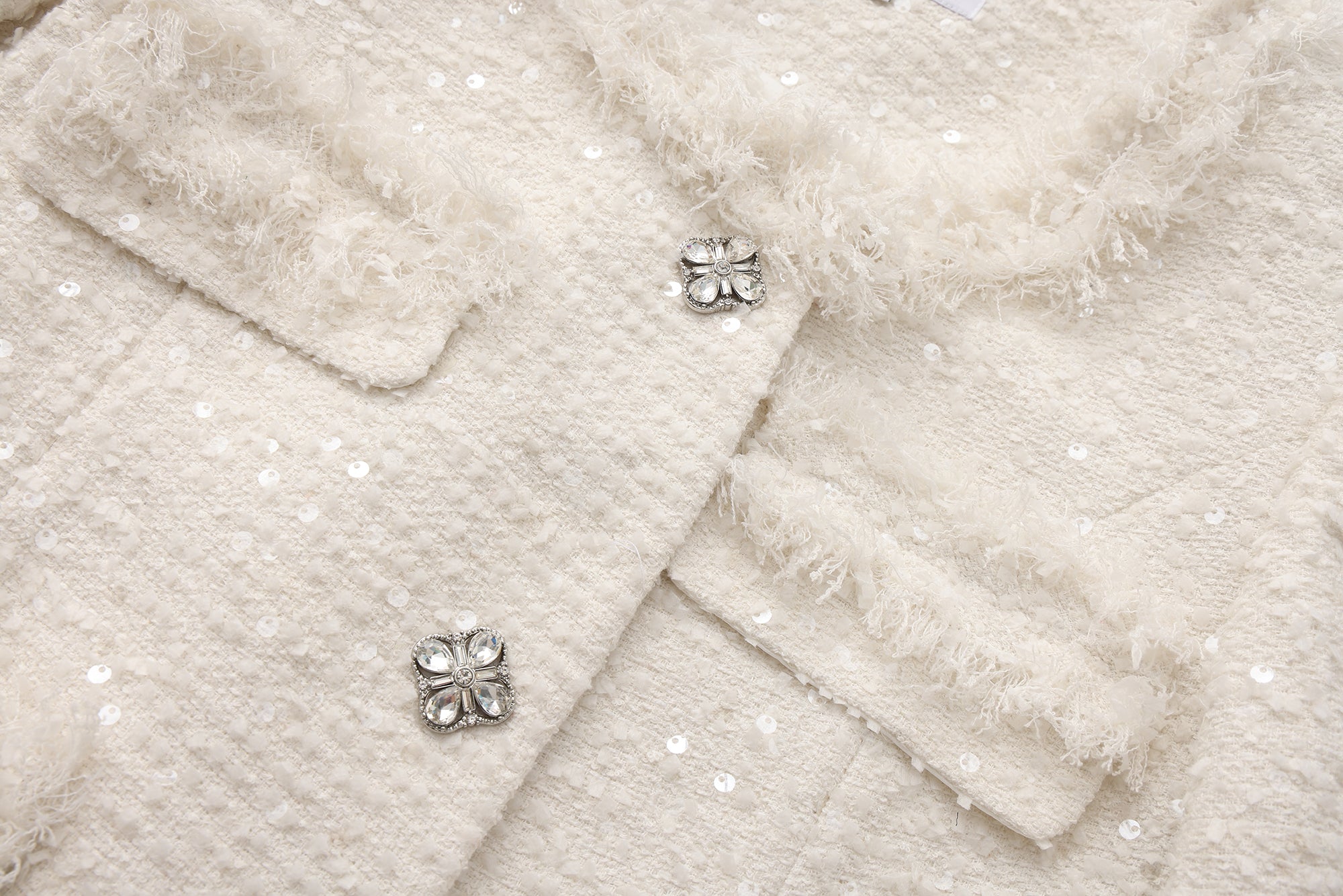 White Long Tweed Jacket