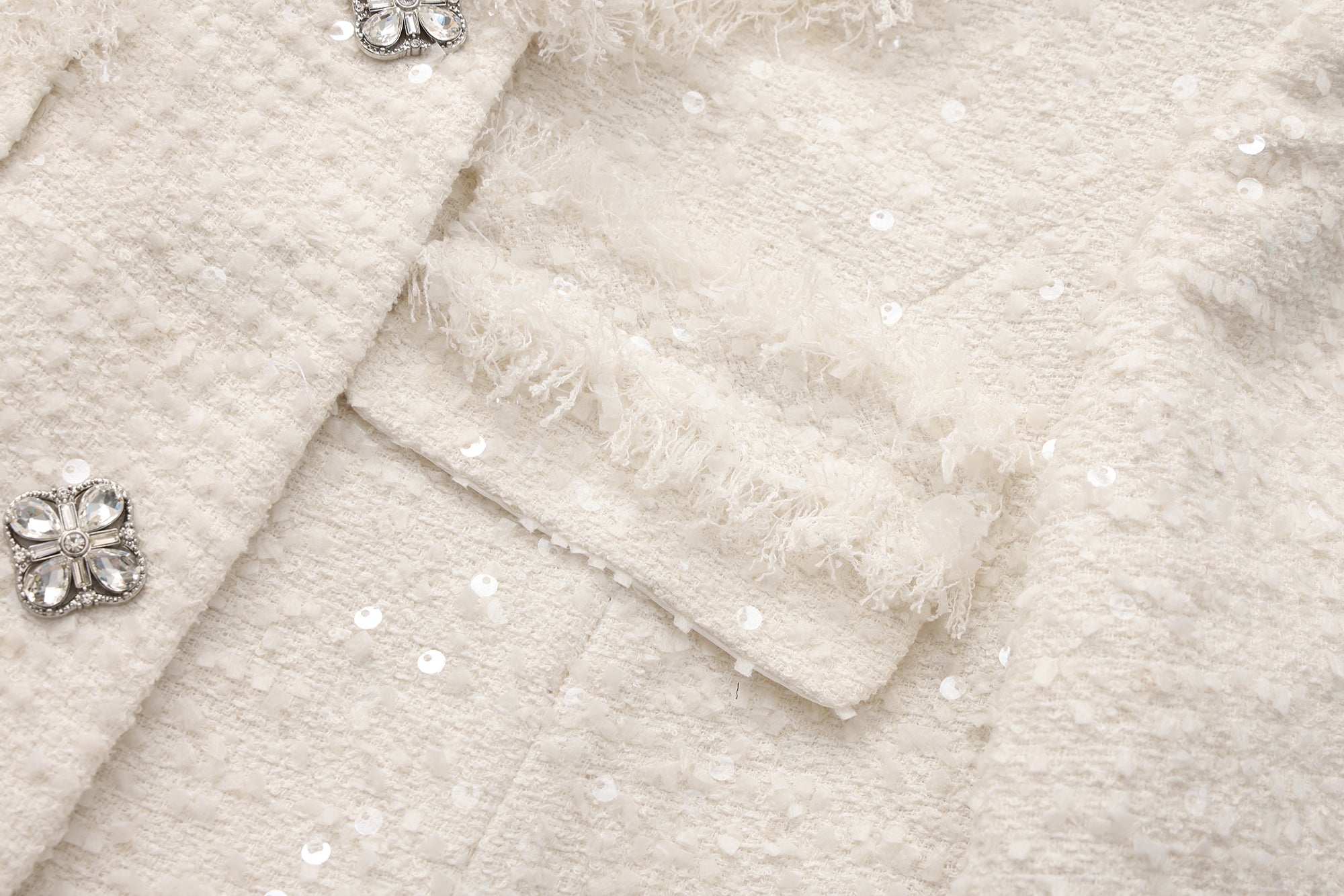 White Long Tweed Jacket