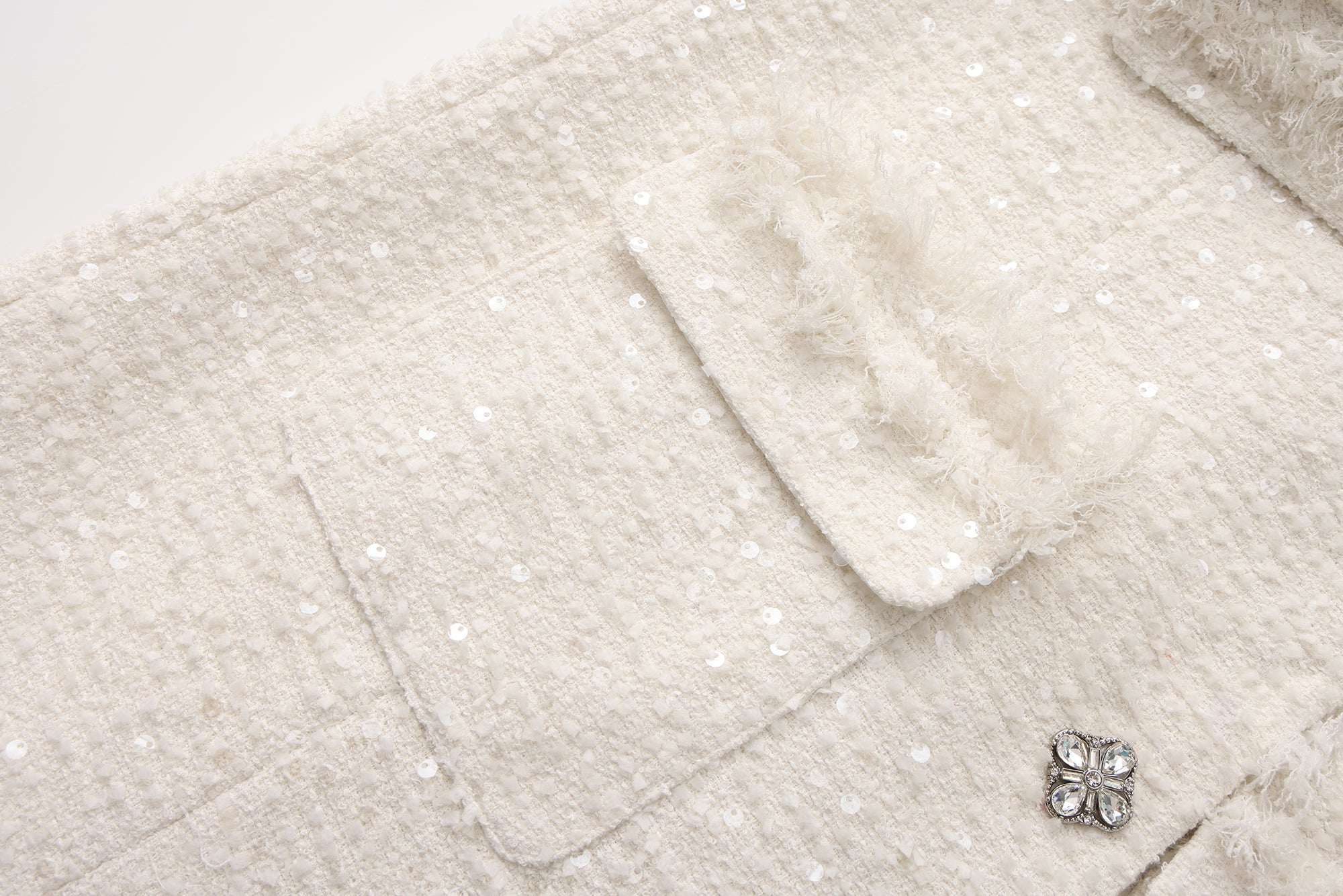 White Long Tweed Jacket