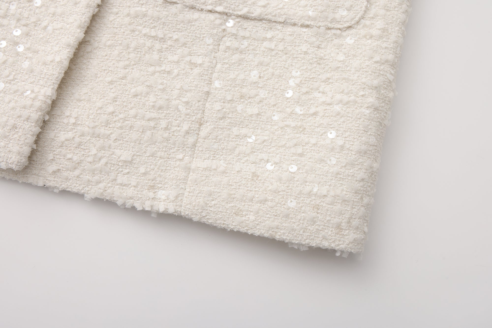 White Long Tweed Jacket