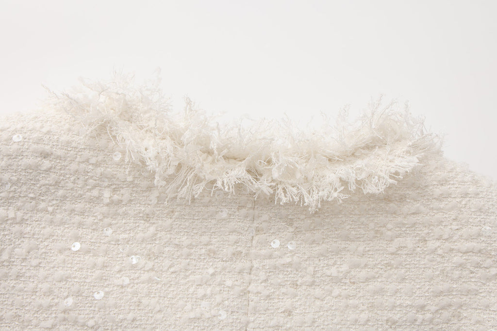 White Long Tweed Jacket