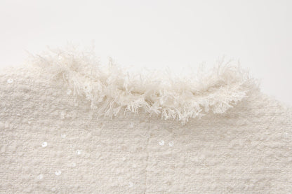 White Long Tweed Jacket