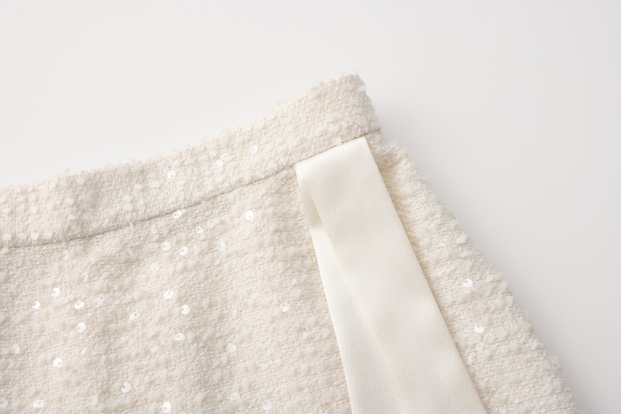 White Tweed Pencil Skirt