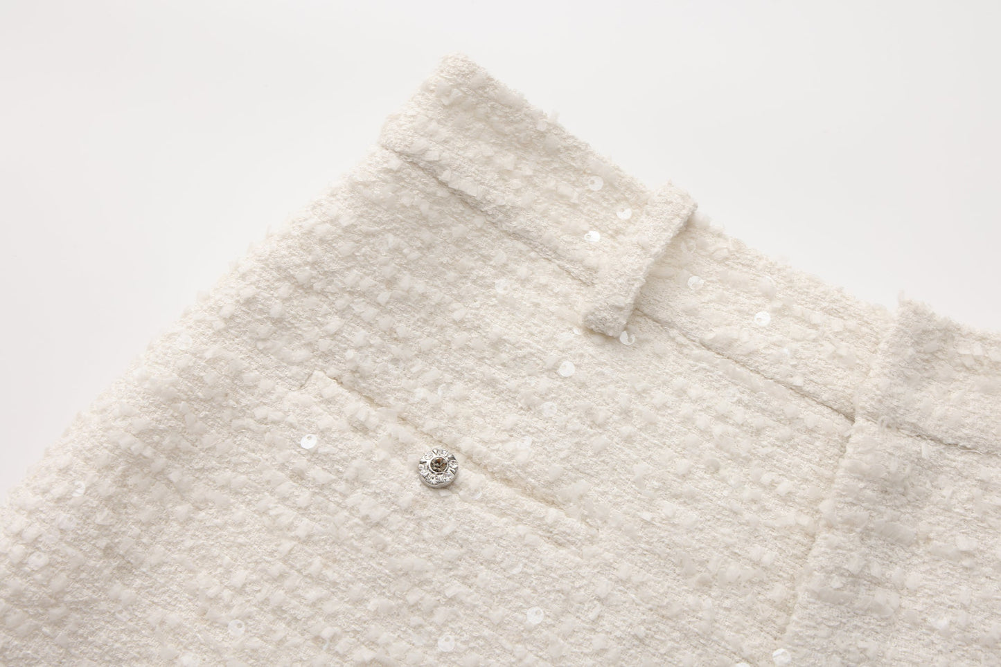 White Tweed Shorts