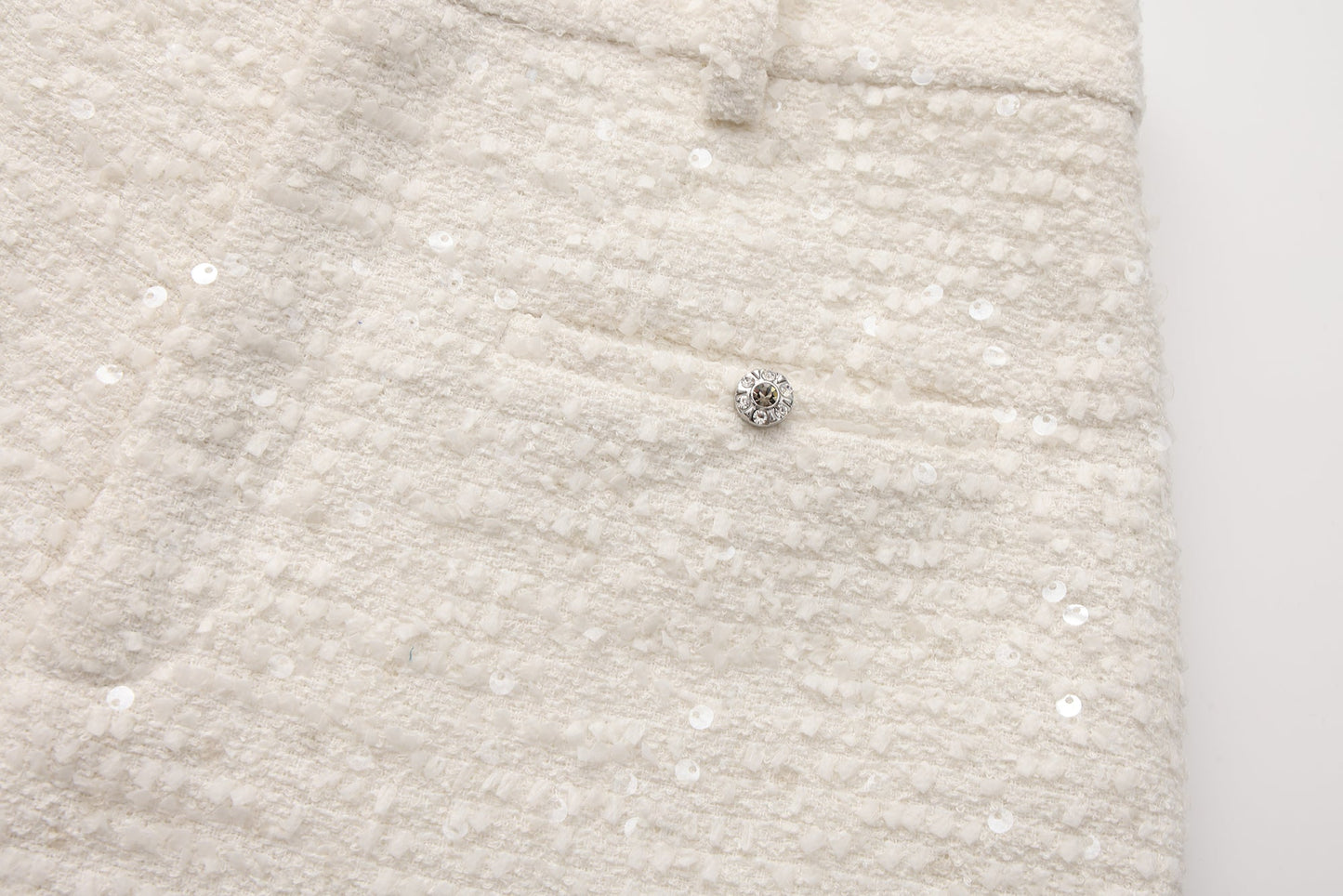 White Tweed Shorts
