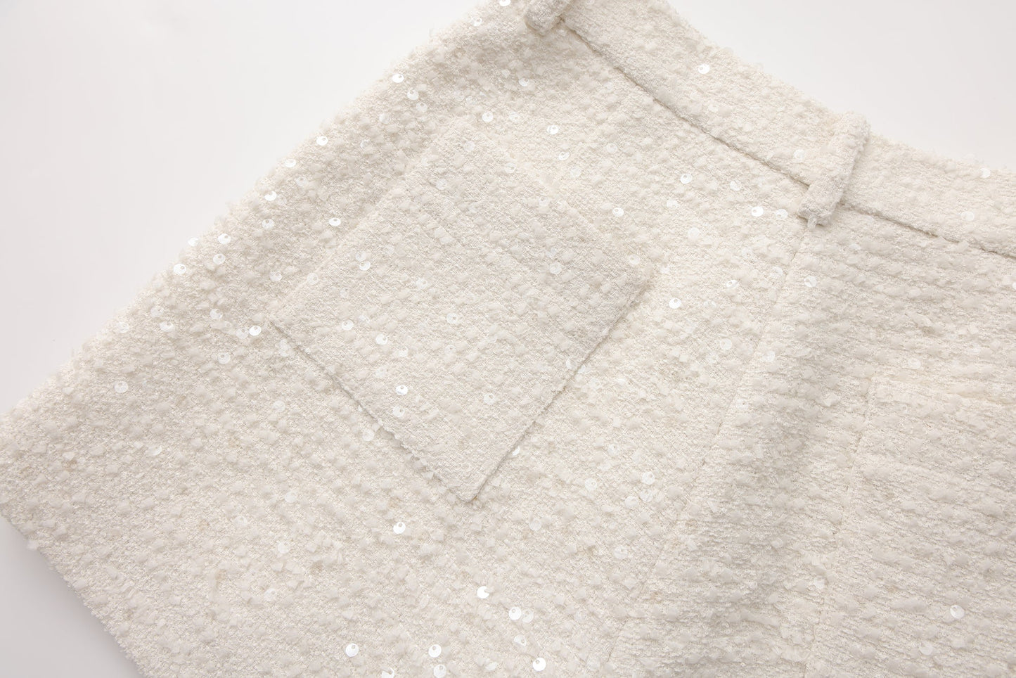White Tweed Shorts