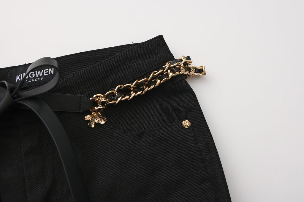 Black Fitted Flare Jeans