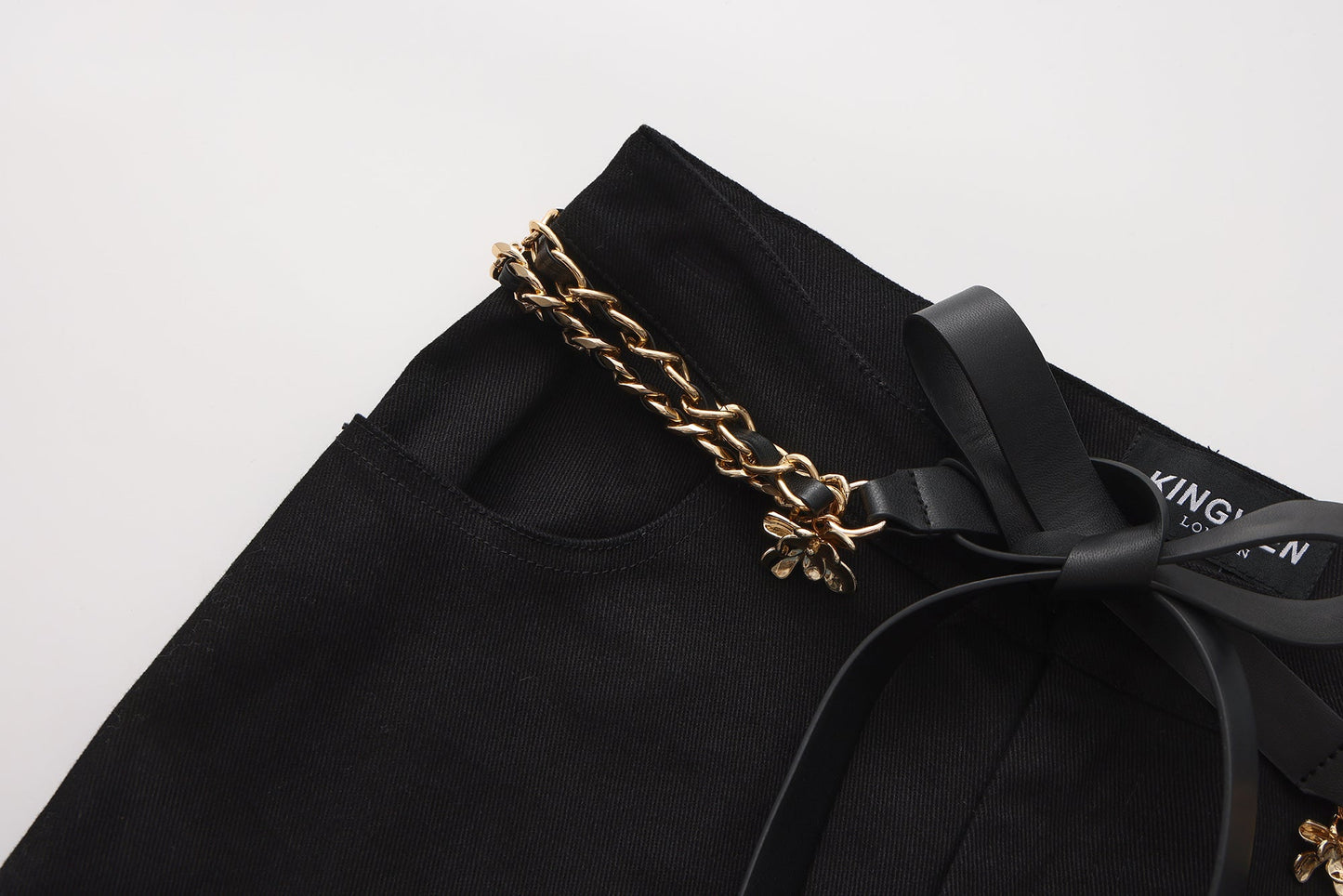 Black Fitted Flare Jeans