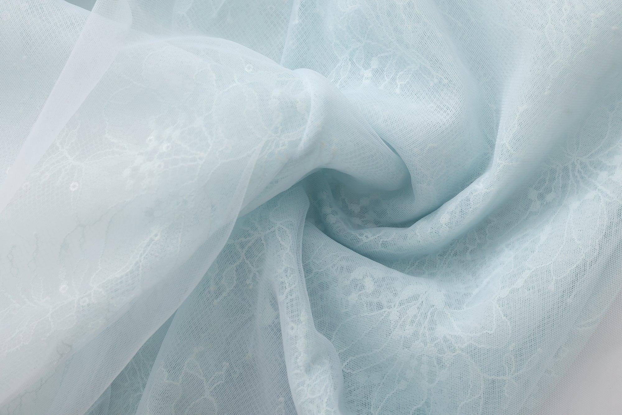 Light Blue Fishbone Lace Dress