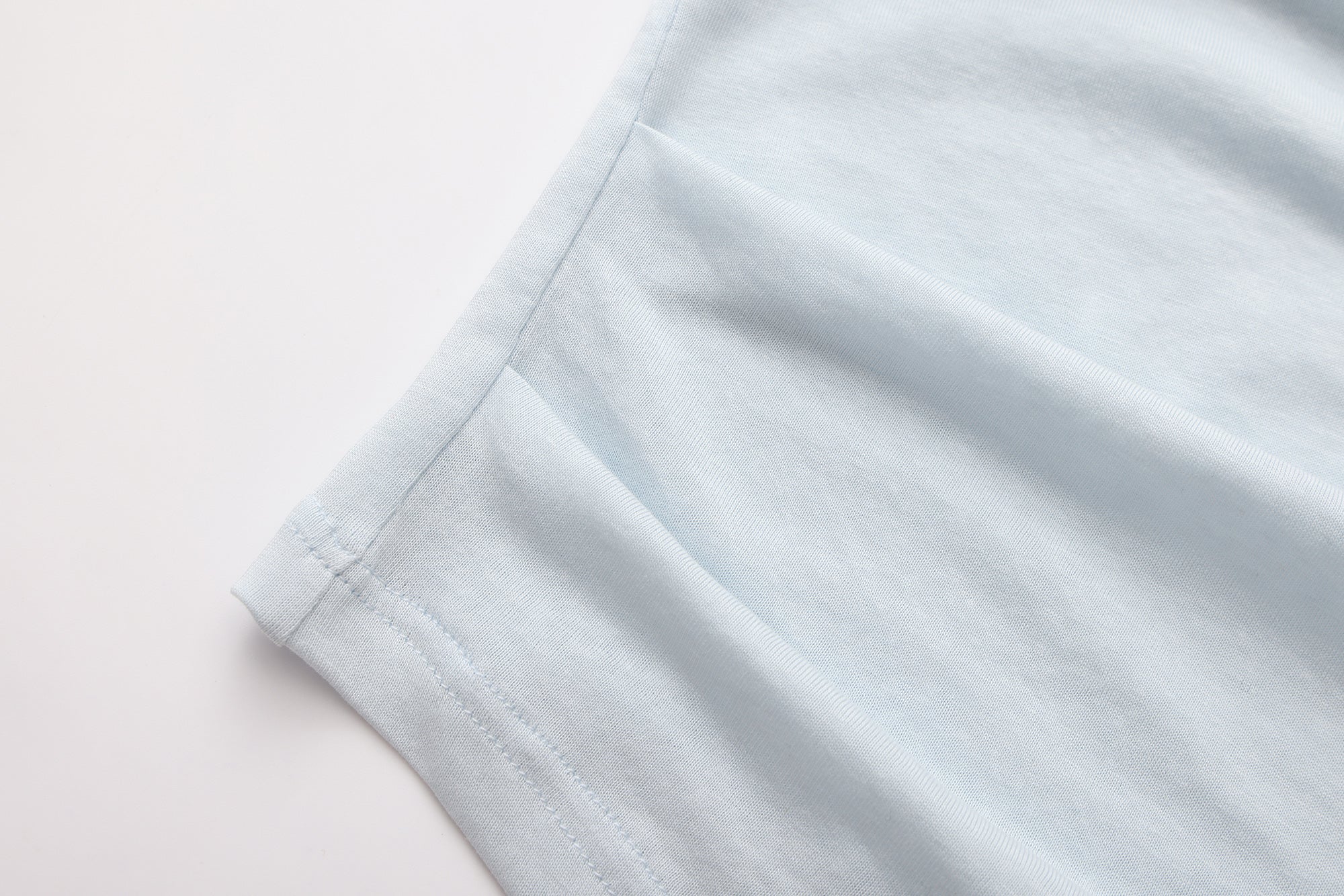 Blue Sloping Shoulder Pleated Bow Tie Ribbon Top