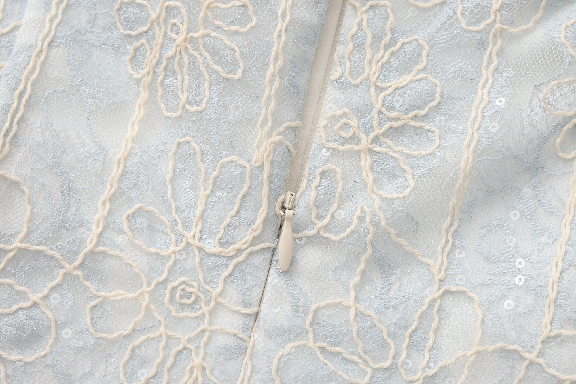 Blue Rattan Shoulder Strap A-line Dress