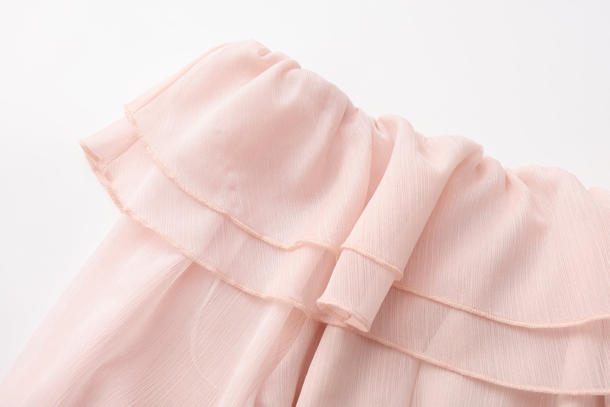 Pink Shimmering Iris-Patterned Long-Sleeved Top