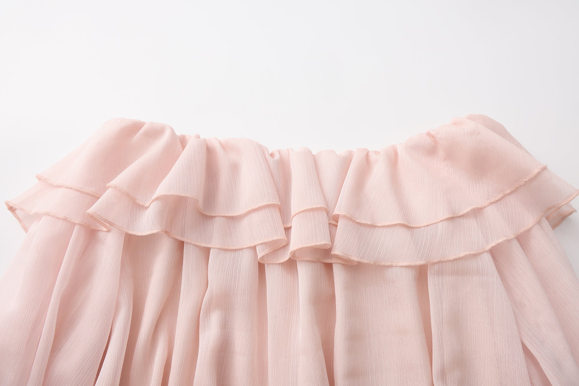 Pink Shimmering Iris-Patterned Long-Sleeved Top