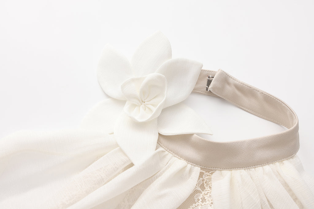 White Heavy-Duty Lace A-line Dress