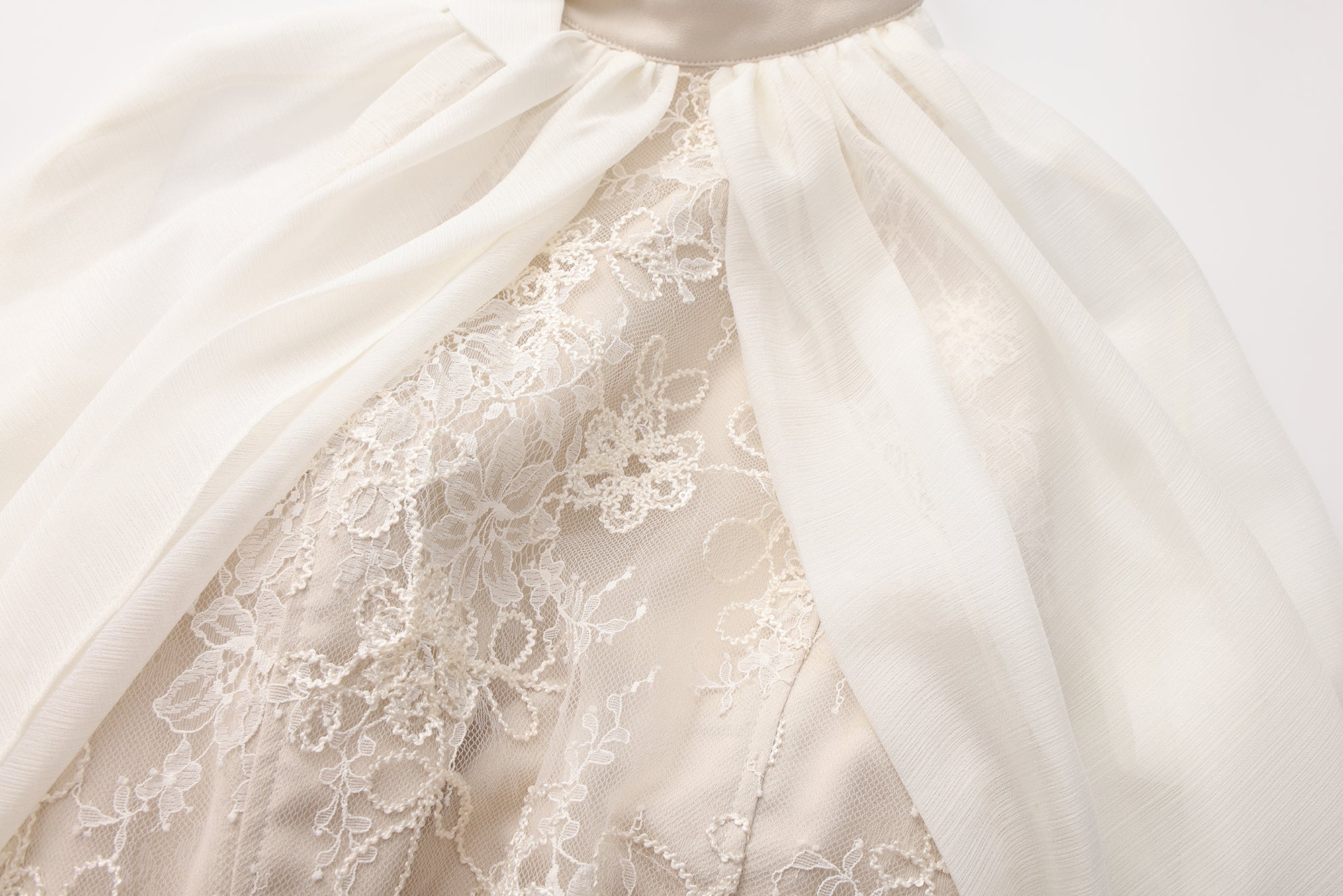 White Heavy-Duty Lace A-line Dress