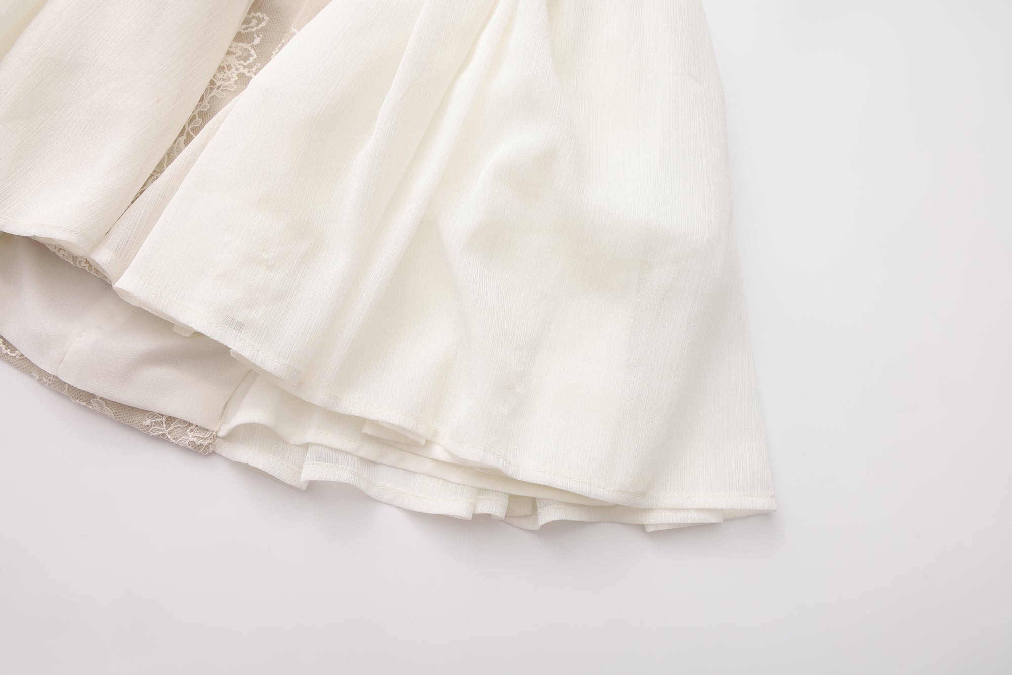 White Heavy-Duty Lace A-line Dress