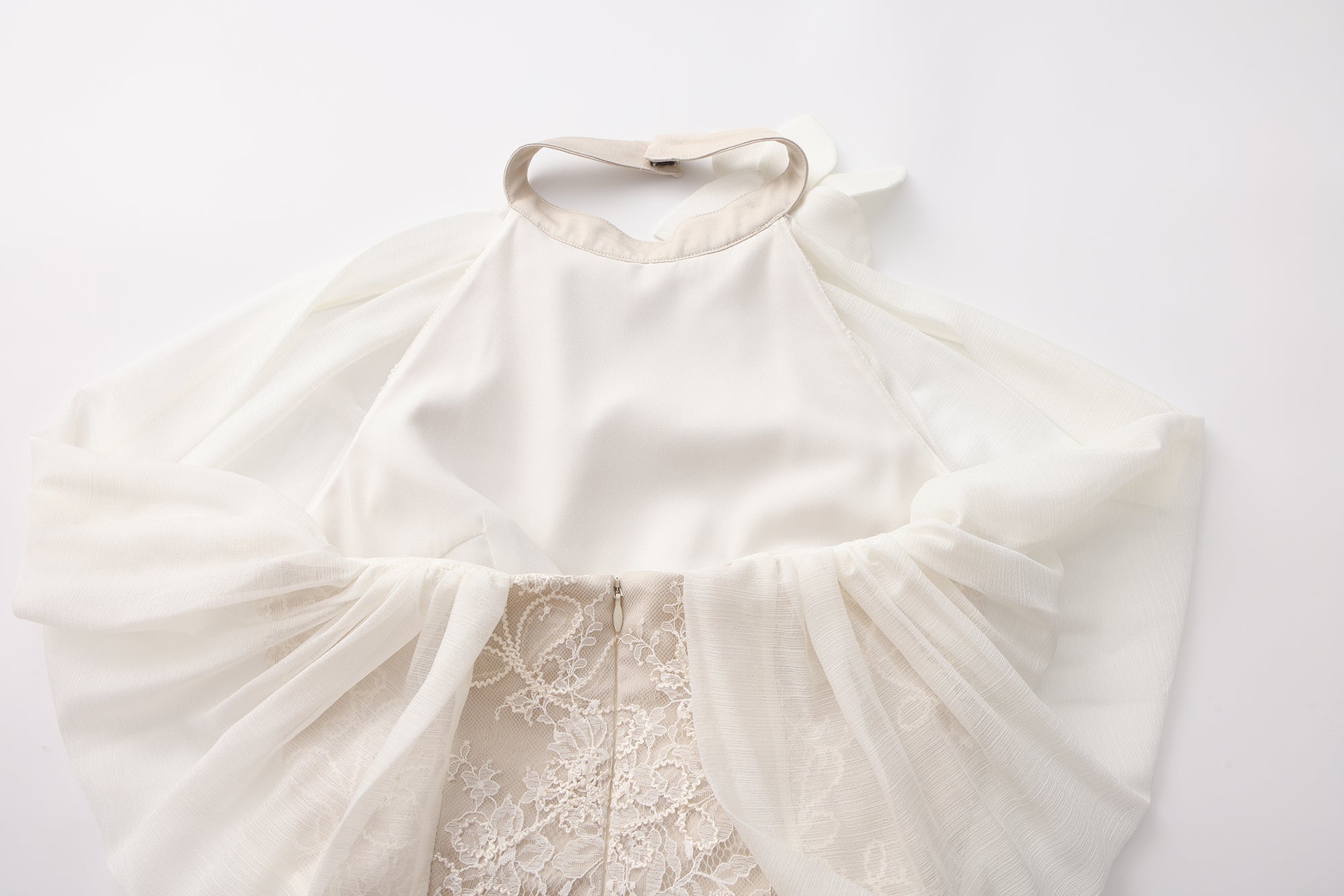 White Heavy-Duty Lace A-line Dress