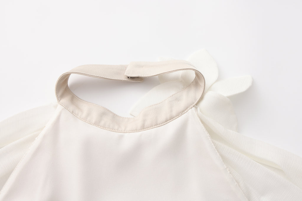 White Heavy-Duty Lace A-line Dress