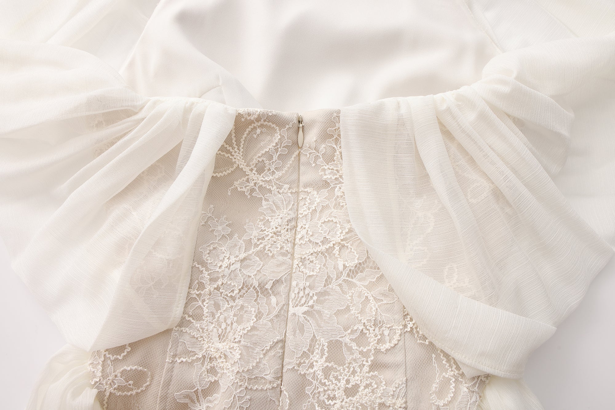 White Heavy-Duty Lace A-line Dress