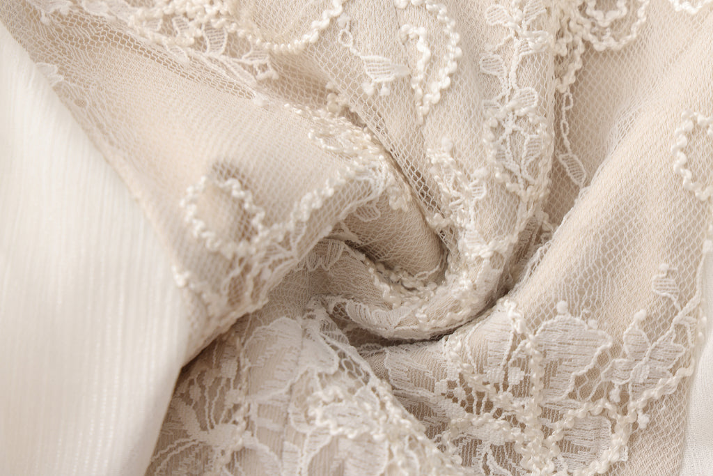 White Heavy-Duty Lace A-line Dress