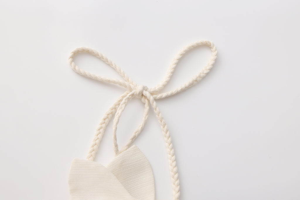 White Rattan Woven Shoulder Strap A-line Dress