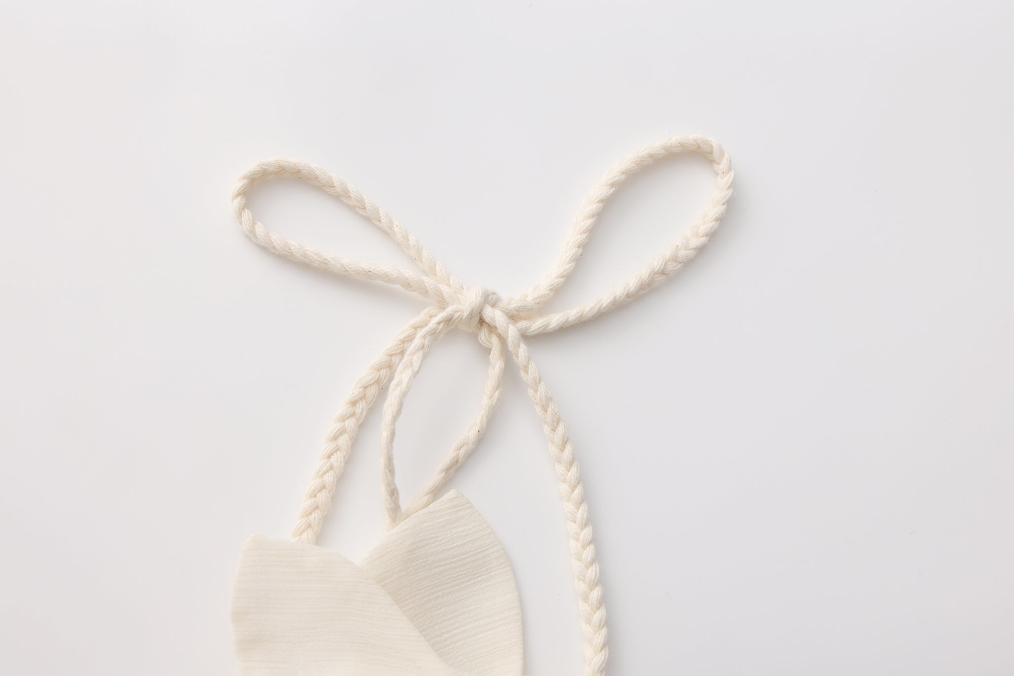 White Rattan Woven Shoulder Strap A-line Dress