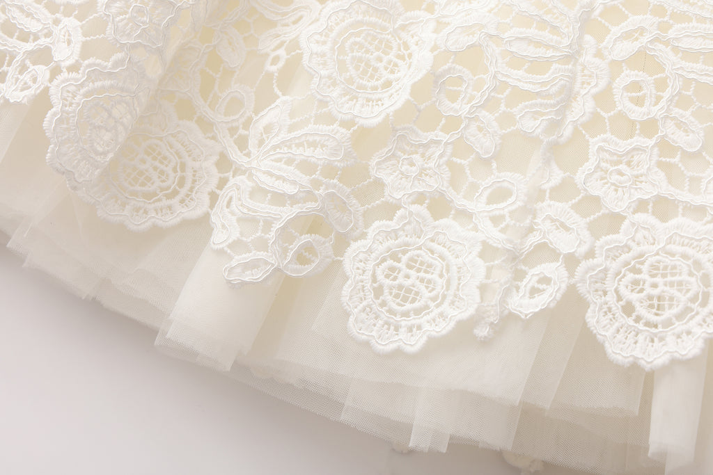 White Rattan Woven Shoulder Strap A-line Dress