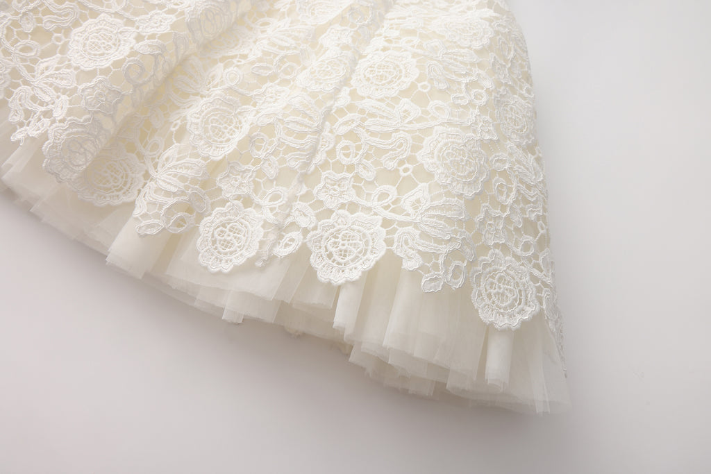 White Rattan Woven Shoulder Strap A-line Dress