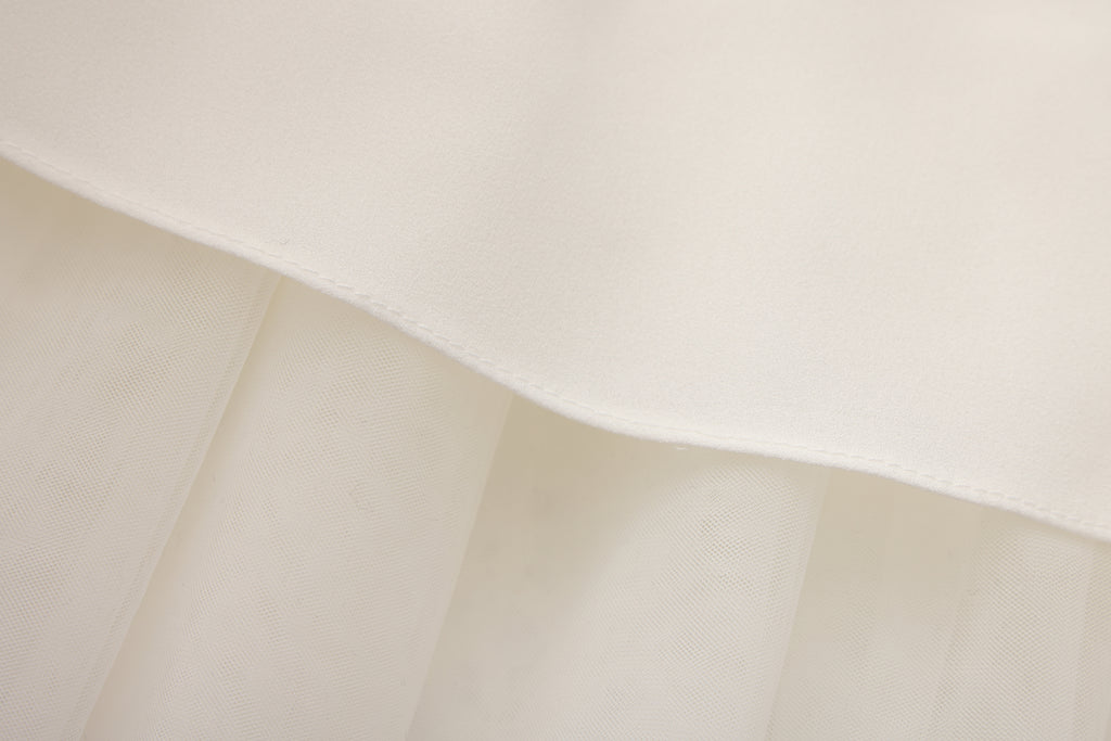 White Rattan Woven Shoulder Strap A-line Dress