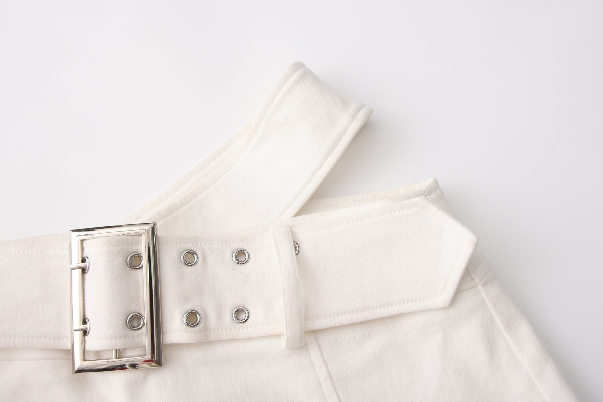 White Denim Skirt Pants