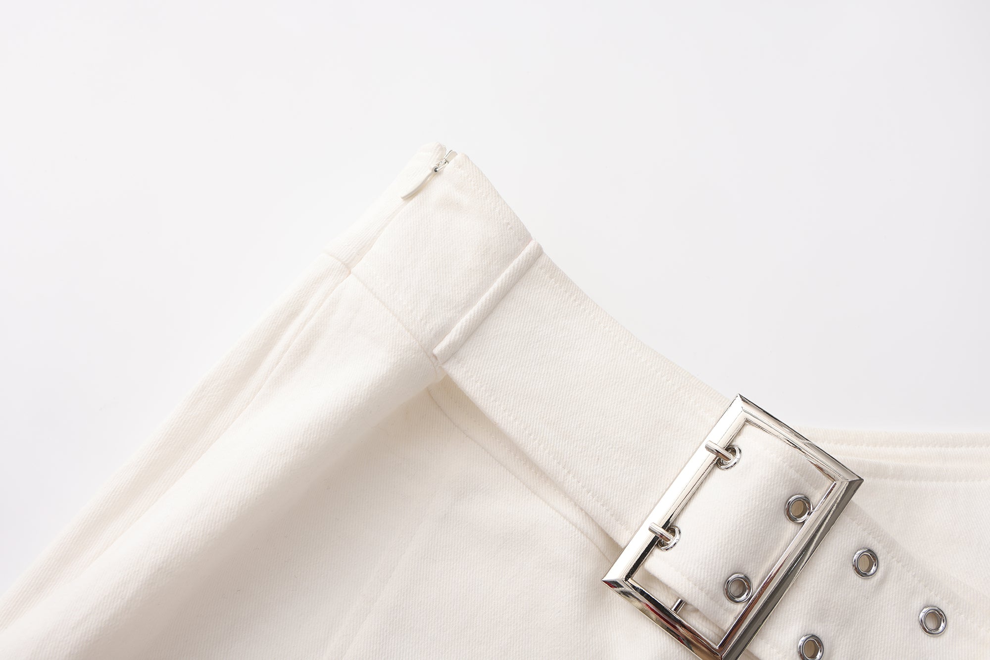 White Denim Skirt Pants
