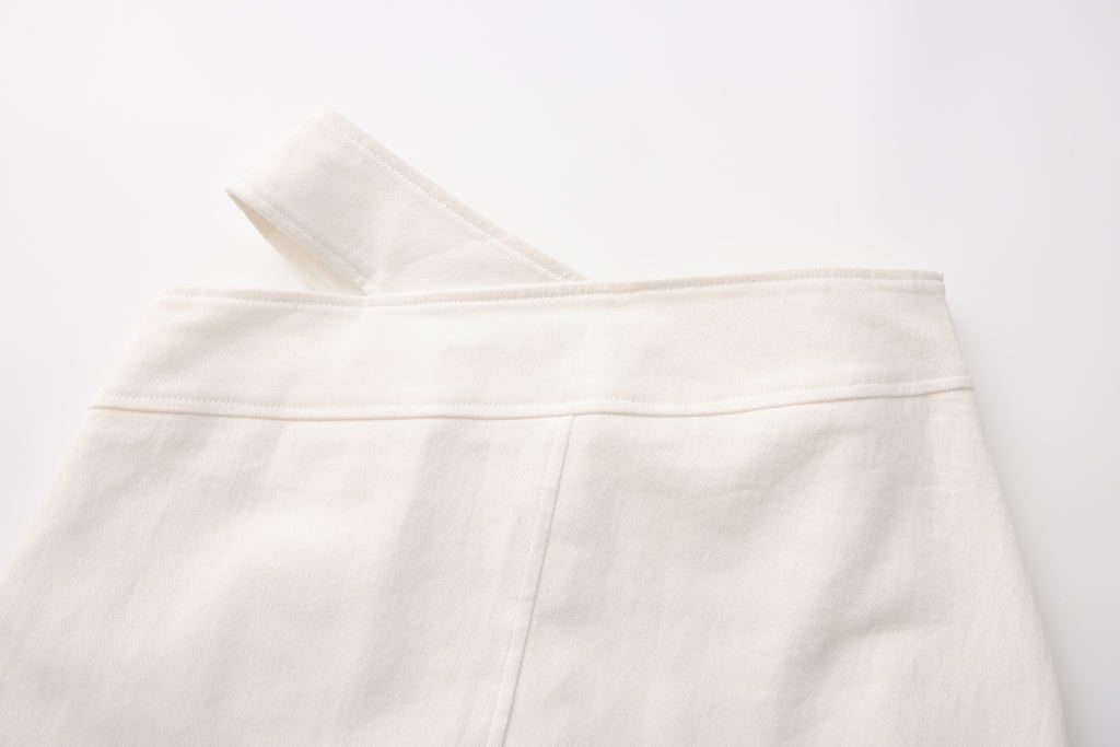 White Denim Skirt Pants