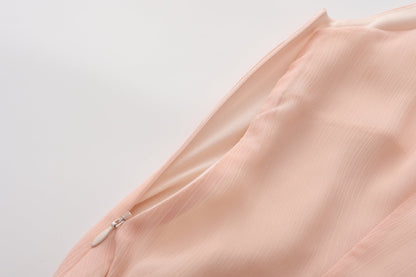 Pink Chiffon Halter Dress