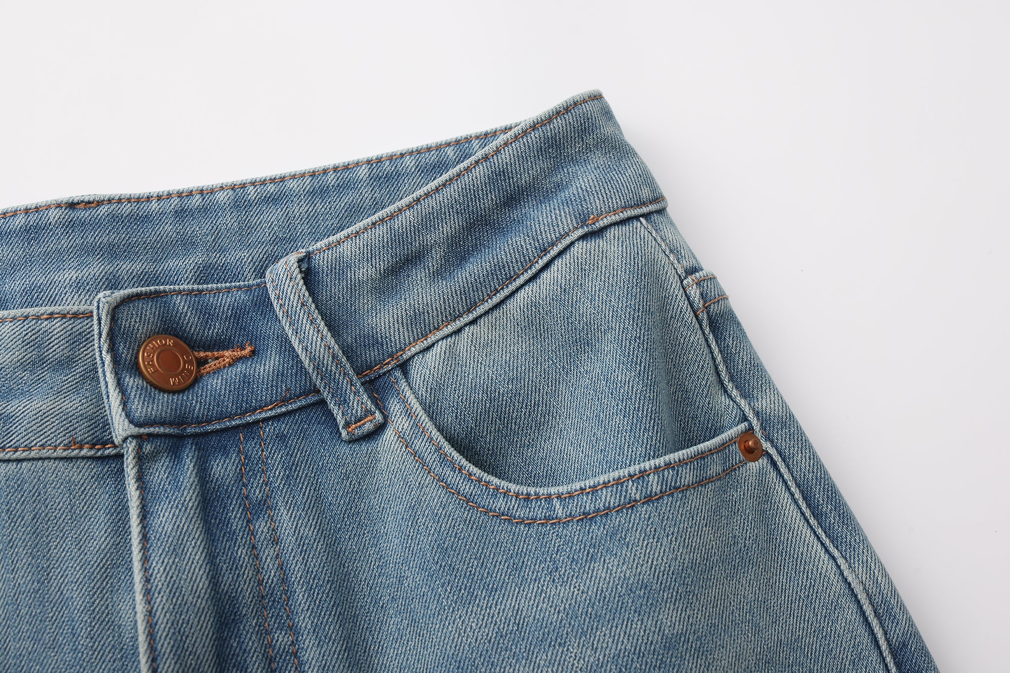 Flared Jeans With Lace Pockets