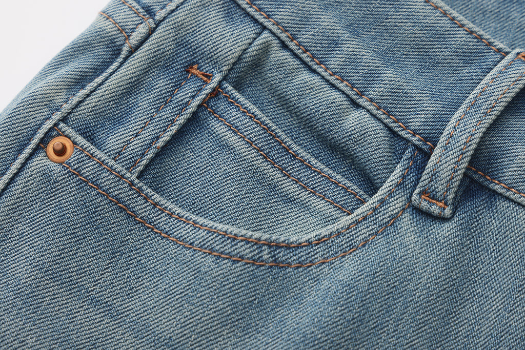 Flared Jeans With Lace Pockets