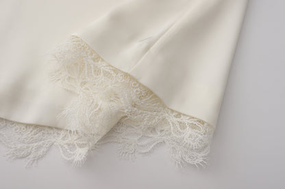 White Strapless Santin Dress