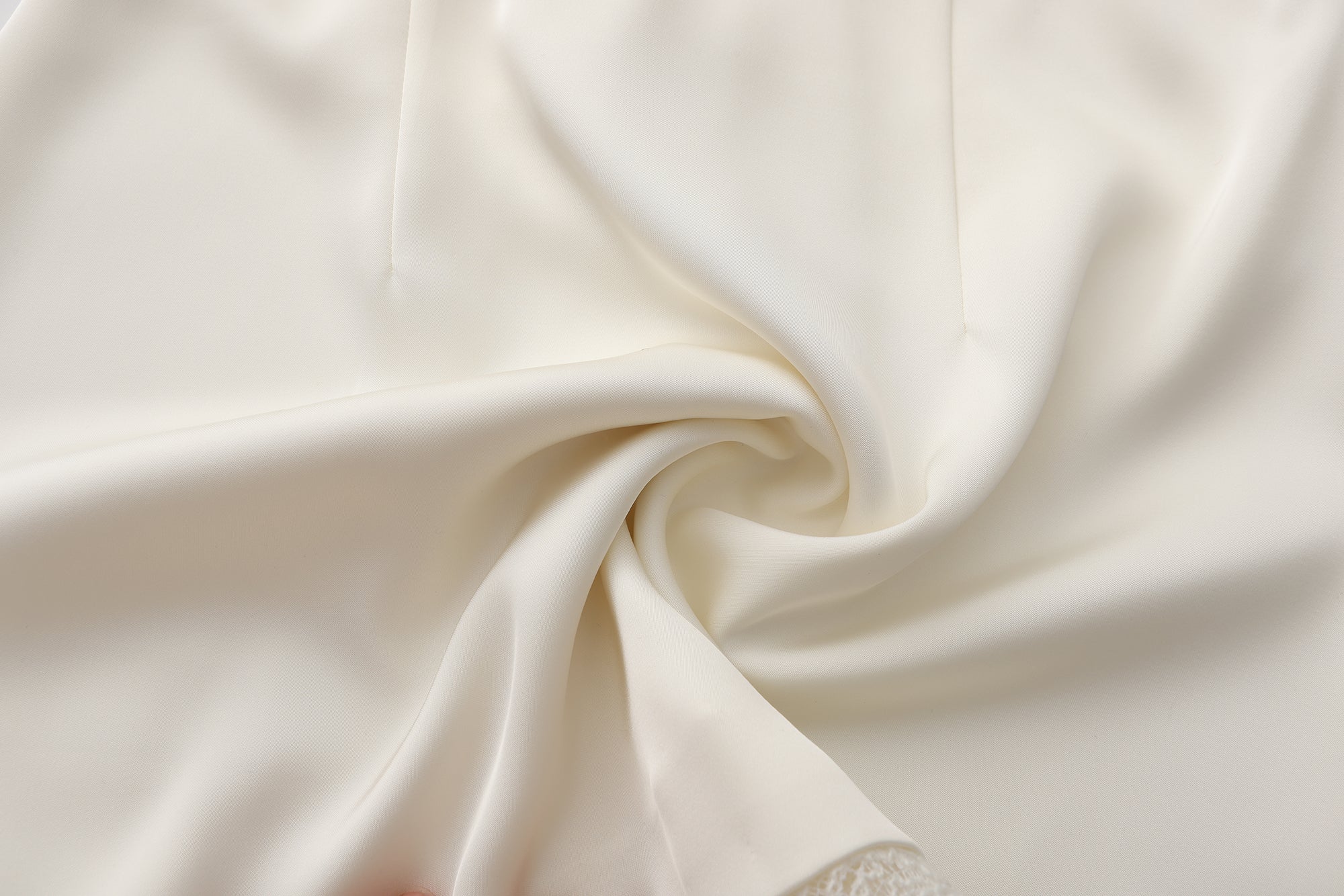 White Strapless Santin Dress