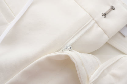 White Tencel Shorts