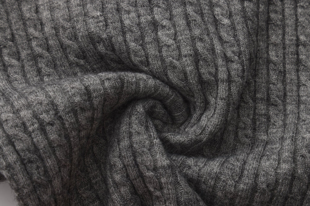Gray Knit Patchwork Base Layer