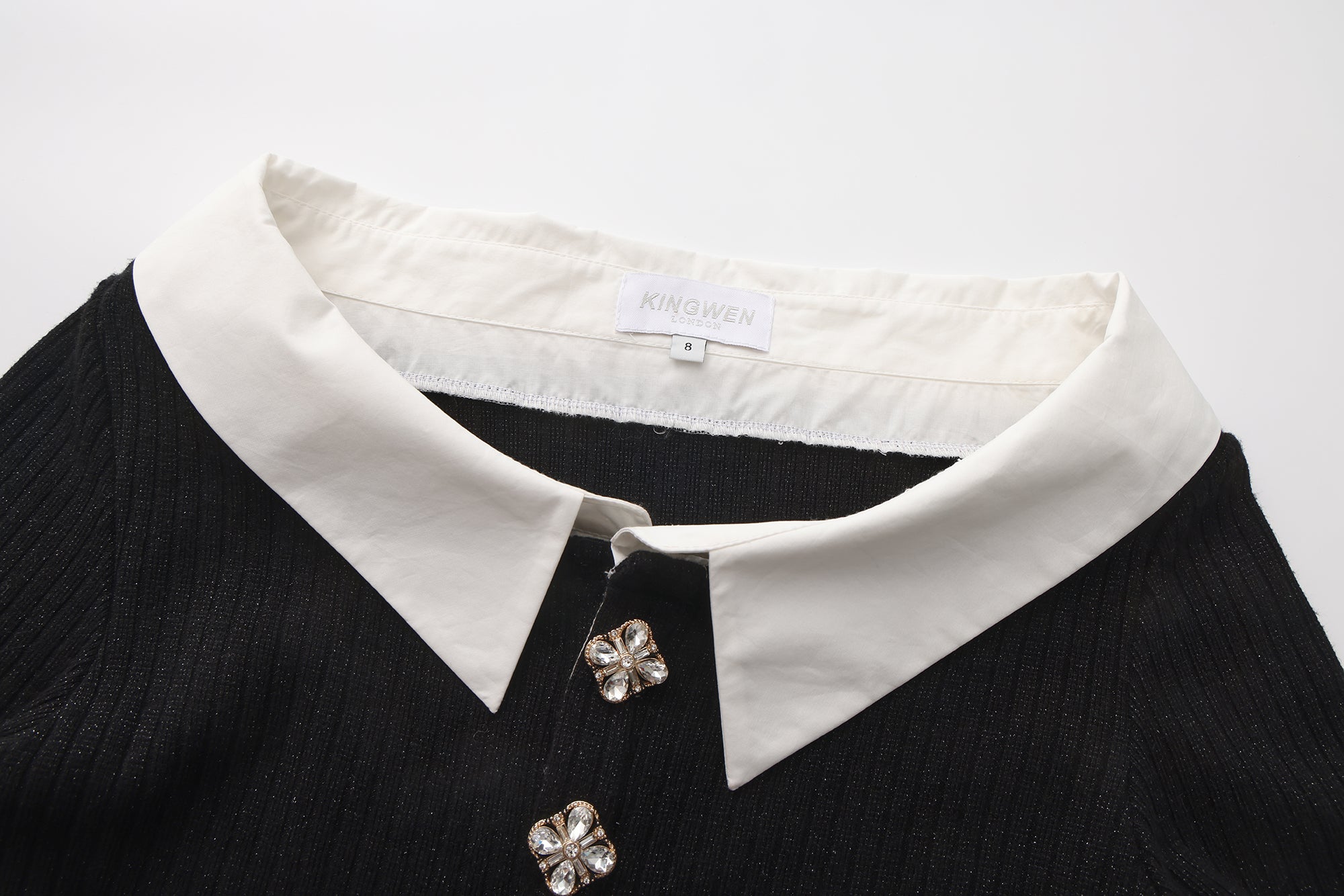 Black Knit Patchwork Base Layer